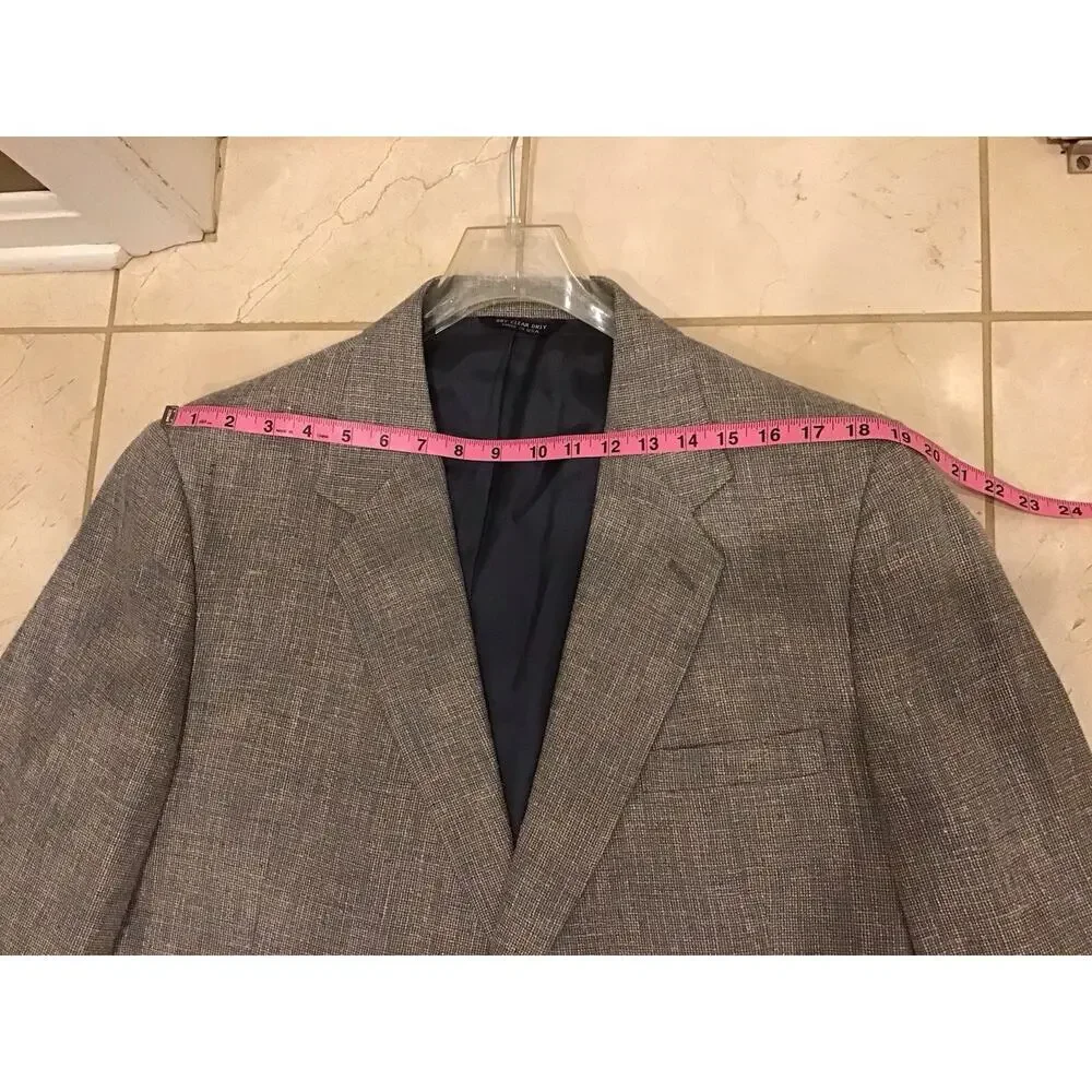 Kuppenheimer Men’s Blazer Sport Coat Summer Linen Bl. Pastel Tweed Superb 44L
